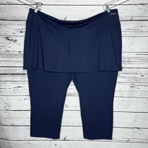 Zuda Z-Move NWOT Size 5X Blue Cropped Skirted Athletic Leggings Pants